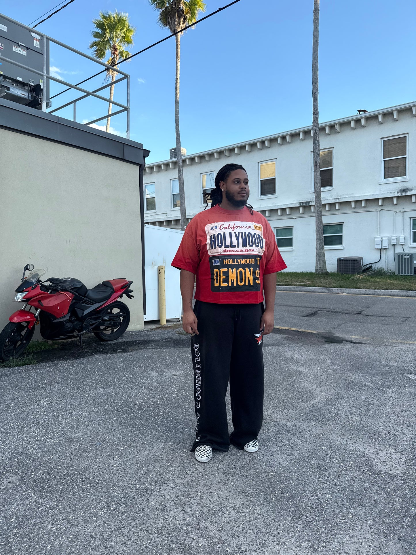 RED LICENSE PLATE TEE