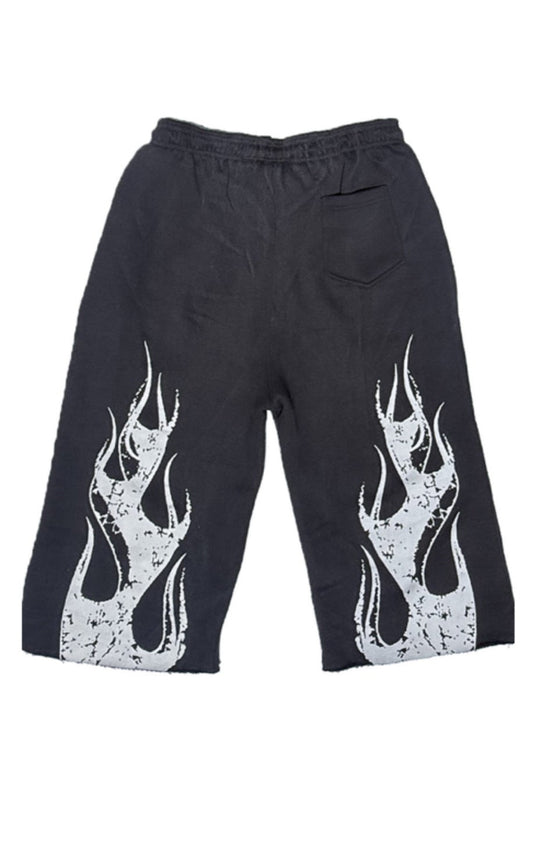 Fast Life Black Washed Sweatshorts