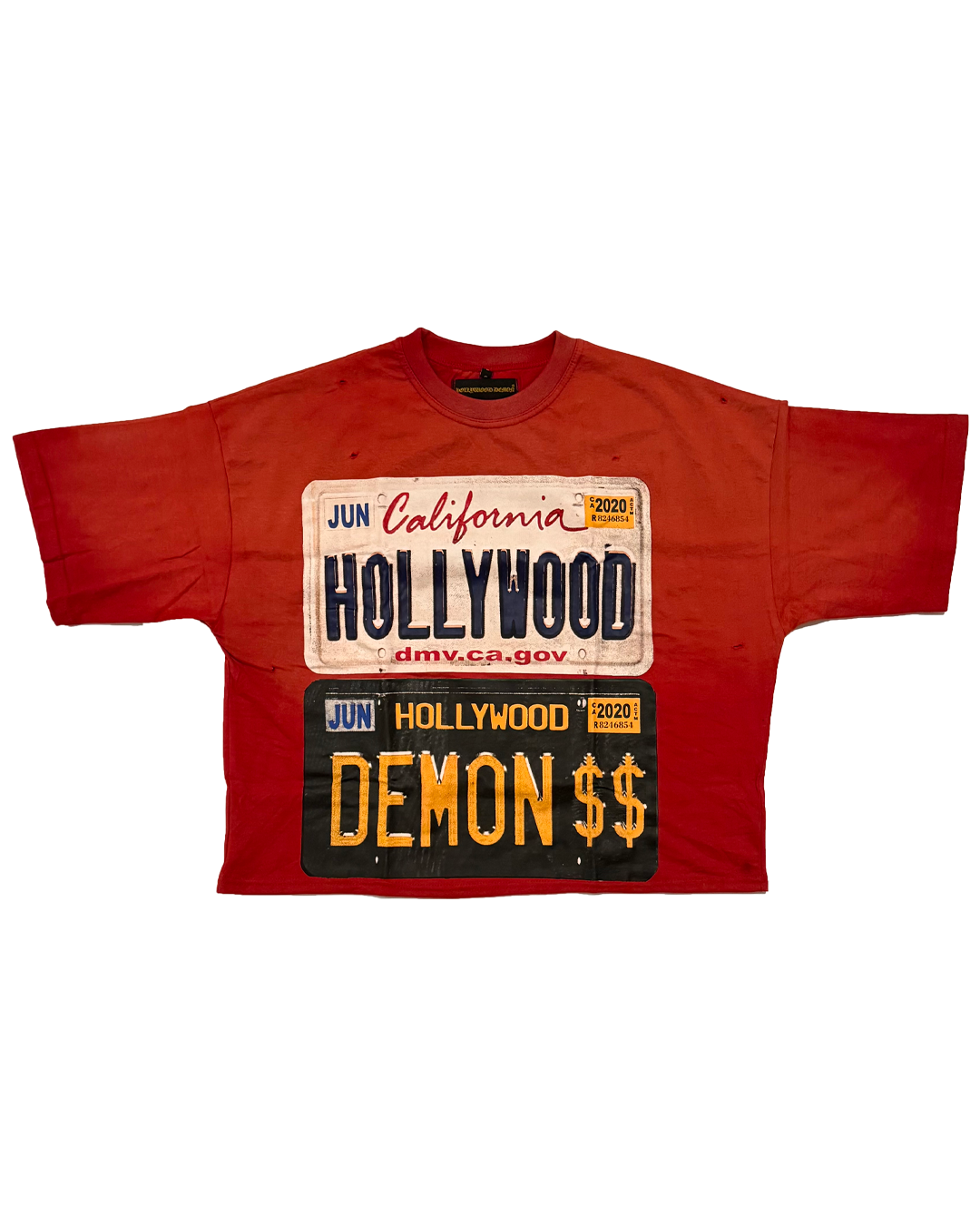 RED LICENSE PLATE TEE
