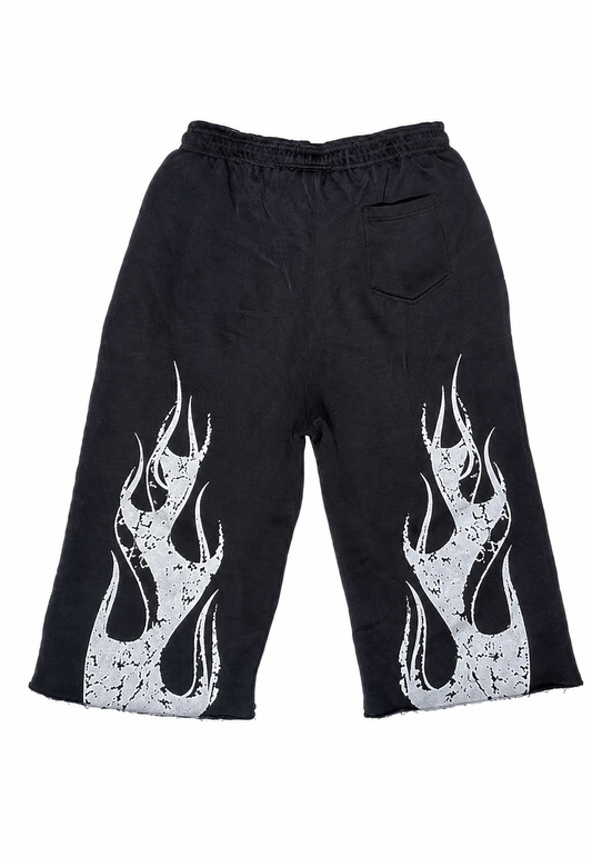 Fast Life Black Washed Sweatshorts